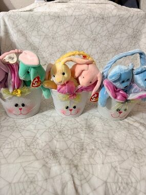 Vintage Ty Beanie Babies Easter Set